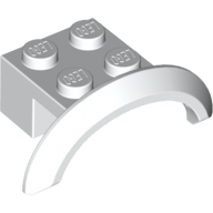 Lego auto blatník 4x2 1/2 x1, bílá (6170504, 4646576)